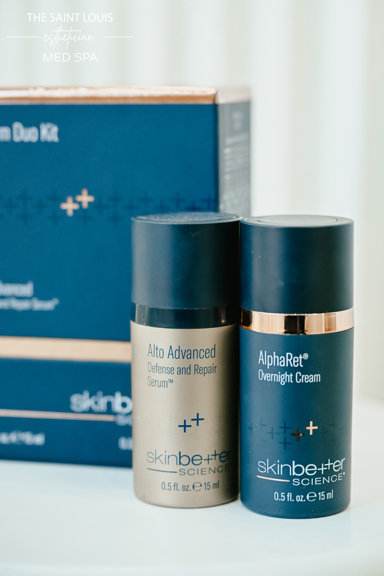 SkinBetter Science A-Team Duo Advanced Kit: (1) AlphaRet Overnight Cream (15ml), (1) Alto Advanced Defense and Repair Serum (15ml)